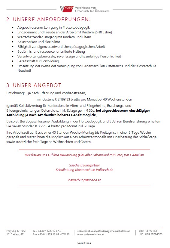 Stellenausschreibung 02